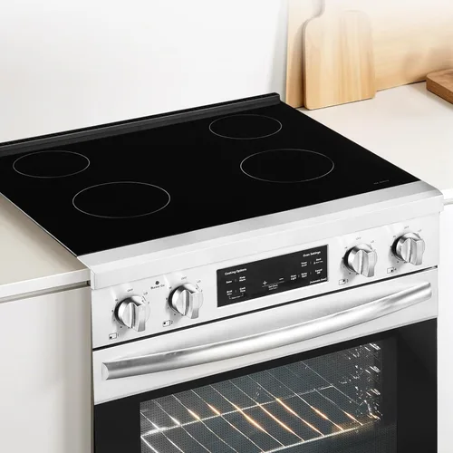 Vista 8 de VEVOR Estufa eléctrica de 30 pulgadas, horno de 4.8 pies cúbicos de capacidad, estufa de cocina de acero inoxidable compacta independiente, con 4