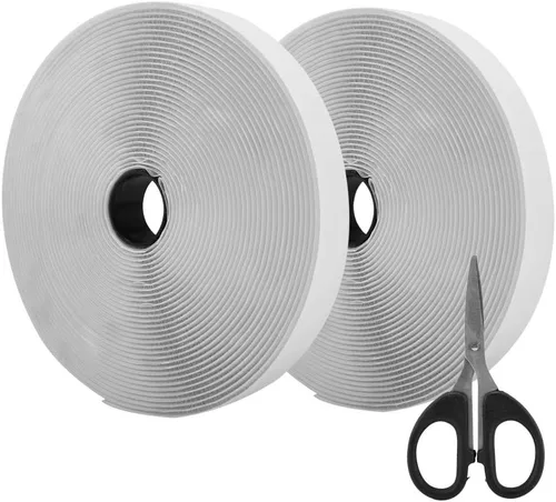 Vista 8 de 2pcs 16.4ft/5m Hook and Loop Tape Roll with Adhesive, Nylon Polyester Sticky Strips for Anti-Slip Rug & Couch Cushion Grip Wall Hanging Carpet &