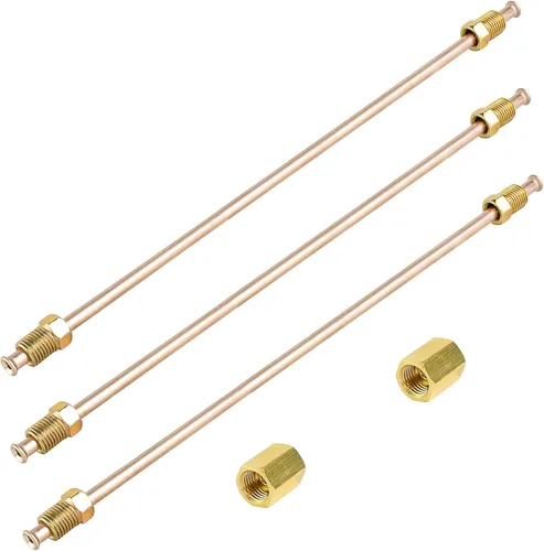 Vista 16 de MuHize Líneas de freno a prueba de óxido de 10" - 3/16" tubo de acero inoxidable resistente con abocinados dobles de precisión y 2 uniones Ajuste