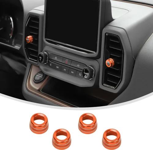 Vista 8 de Linskip Fundas de aluminio para perilla de ventilación compatibles con Ford Bronco Sport 2021-2024, kit de molduras de perilla de ventilación
