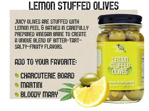 Vista 20 de Green Jay Gourmet Aceitunas Rellenas de Queso Jalapeño Jack – Aceitunas Verdes Rellenas de Queso para Guarnición de Cóctel y Tabla de Quesos