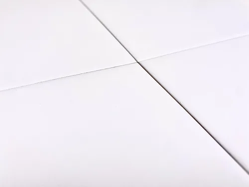 Vista 4 de Tenedos Azulejo de pared de cerámica de 6 x 6 pulgadas, azulejos cuadrados blancos mate para salpicaduras de cocina y paredes de baño, cubiertas