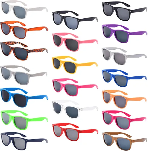 20 Pairs Bulk Sunglasses for Adult Retro 70s 90s Cheap Glasses for Party Supplies