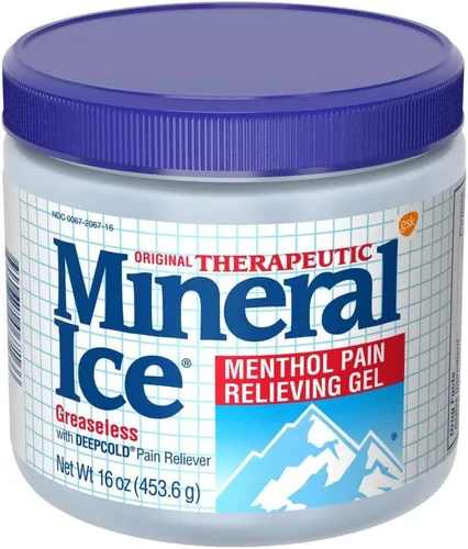 Mineral Ice Gel terapéutico para aliviar el dolor, tarro de 16 onzas