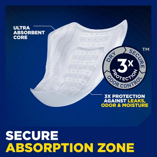 Vista 6 de Tena Protector de incontinencia nocturna para hombres, control de vejiga, discreto, absorción nocturna, 30