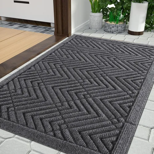 Vista 18 de Yimobra Tapetes para puerta de exteriores, 29.5 x 17 pulgadas, impermeables, para todas las estaciones, para entrada de puerta delantera