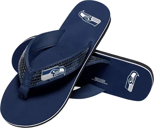 Vista 20 de FOCO Womens NFL Team Logo Sequin Strap Sandals Flip Flops