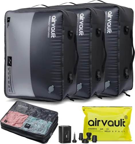 Vista 11 de AirVault - Bolsa de viaje reutilizable de compresión al vacío para maleta y mochila, reciclada, IP67, impermeable, ahorradora de espacio