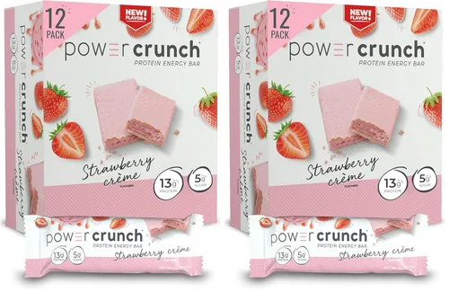 Vista 22 de Barritas de gofre de proteína Power Crunch, snacks altos en proteínas con delicioso sabor, rollo de canela, 1.4 onzas (12 unidades)