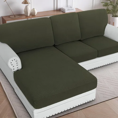 Vista 32 de H.VERSAILTEX Fundas para sofá seccional, 1 pieza, funda para diván en forma de L, funda de cojín separada para sofá seccional izquierdo y derecho