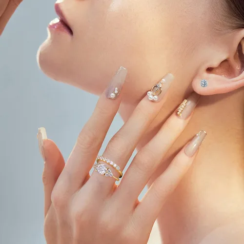 Vista 4 de MOOSEA Regalos para el día de San Valentín para ella, anillos de moissanita de 1.2 quilates para mujer, anillo de compromiso de moissanita de 7