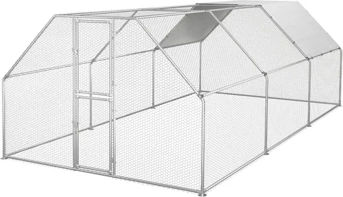 Vista 9 de YITAHOME Gallinero de madera grande de 11.5 pies ² con 2 cajas de anidación, jaula para aves de corral, jaula de conejos, jaula de pato con techo