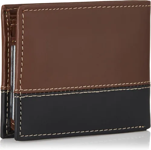 Vista 2 de Timberland Men's Leather Passcase Trifold Wallet Hybrid