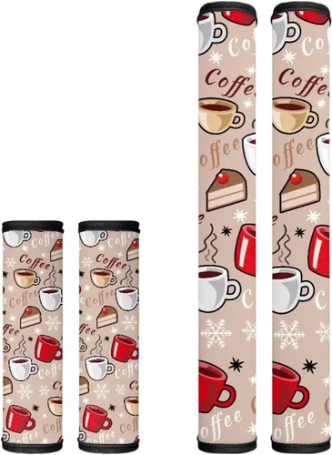 Vista 18 de Fundas para manija de puerta de nevera con colibrí floral, estilo bohemio, 4 unidades, protege tu microondas, horno, refrigerador, lavavajillas