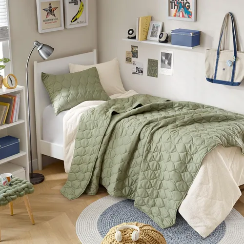 Vista 43 de Comfort Spaces Juego de Edredón Tamaño Individual Moderno Reversible con Diamantes Cubrecama Juego de Ropa de Cama Individual Acogedora Capa