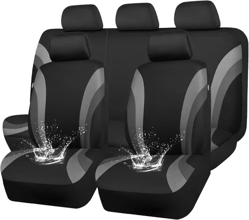 Vista 14 de CAR PASS Juego completo de fundas de asiento de automóvil impermeables EVA, color menta para automóviles, compatibles con bolsas de aire, ajuste