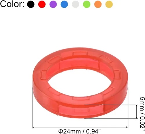 Vista 2 de PATIKIL Juego de 24 fundas para llaves, anillo, codificación, identificadores, funda protectora de silicona para oficina, casa, apartamento, 8