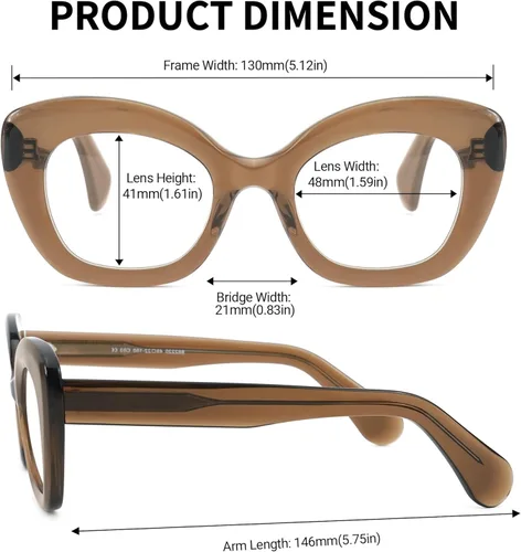 Vista 4 de Zeelool Marco de gafas de ojo de gato para mujer con lente transparente sin receta Gafas elegantes JGA517834