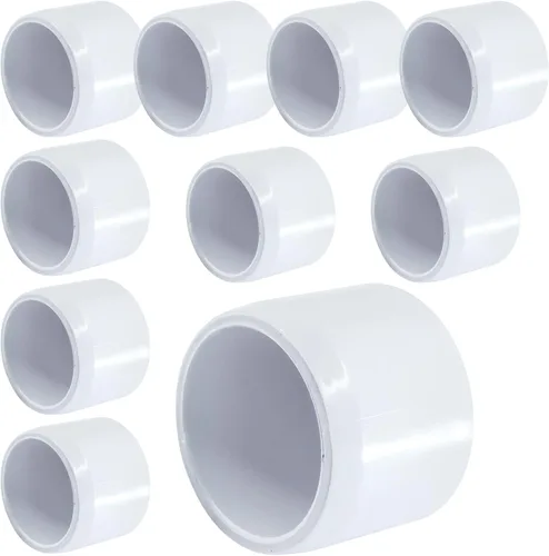 Vista 7 de Bivethoi Tapón de extremo de tubo de PVC de 3/4 pulgadas, adaptador de enchufe blanco, accesorio de tapa de extremo de tubería para construir