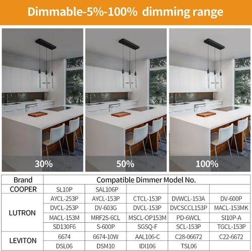 Vista 6 de Iluminación colgante moderna para isla de cocina, lámpara colgante regulable LED con acabado cromado, mini iluminación colgante de cristal