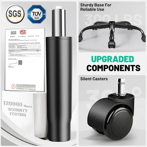 Vista 8 de BestGlory Silla de oficina, silla de escritorio ergonómica con brazos abatibles acolchados y reposacabezas ajustables, cómoda silla ejecutiva