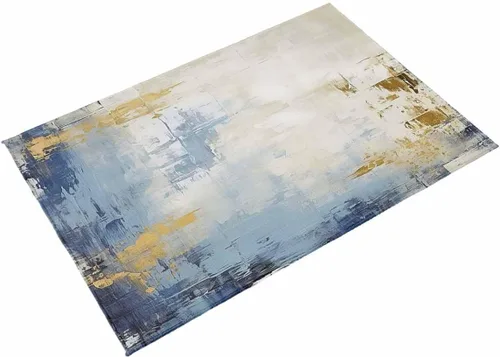 Vista 8 de Outdoor Rug Carpet Waterproof 5x8 ft Area Rug, Abstract Painting Large Floor Mat for Patio Balcony Living Room Backyard Picnic Beach RV Camping Rug