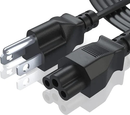 Cable de alimentación de CA de 3 clavijas, 15 pies. Compatible con Dell HP, LG, Lenovo, Asus, Samsung, Sony, Monitor TV, escáner, cable de