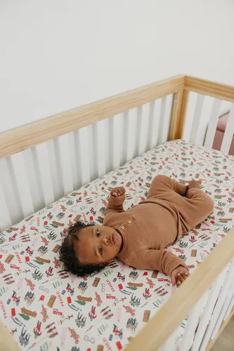 Vista 4 de Copper Pearl: Sábanas de punto prémium para cuna de bebé para niños y niñas: transpirables y suaves, sábanas ajustables para colchones de bebé