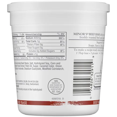 Vista 6 de Minor's Base de Res y Caldo, Ideal para Sopas y Salsas, 0 Gramos de Grasas Trans, Sin MSG Añadido, 16 oz (Paquete de 3)