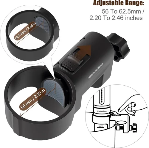 Vista 2 de Reemplazo de abrazadera de soporte Sous Vide: soporte de fijación para cocina KitchenBoss Sous Vide, compatible con todos los modelos KitchenBoss