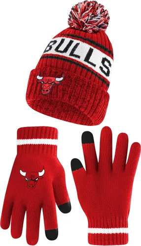 Vista 18 de Ultra Game NBA - Gorro de invierno súper suave para niños y niñas, con guantes de pantalla táctil extra cálidos