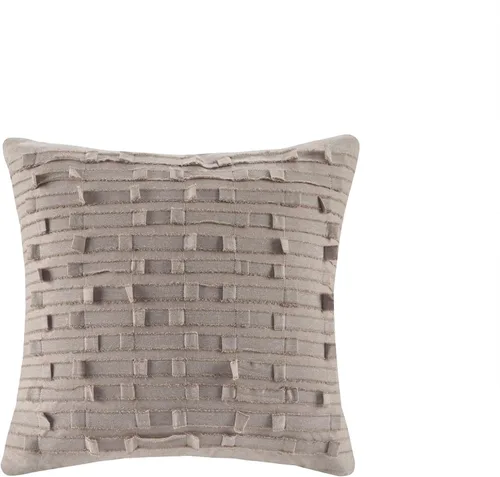 Vista 6 de INK+IVY - Almohada decorativa Sofia, cuadrada, de algodón, moderna de mediados de siglo para sofá, cojín lumbar, soporte de espalda, 20 x 20