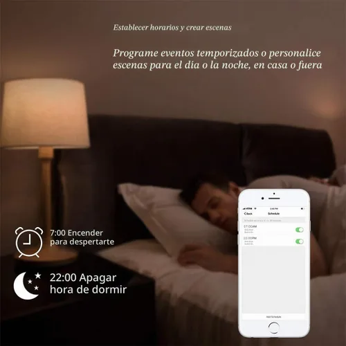 Vista 4 de Interruptor de luz WiFi inteligente de 3 bandas compatible con Alexa y Google Home