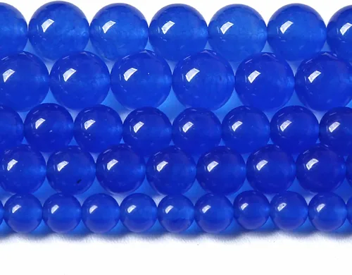 Vista 10 de 4MM 86 piezas Cuentas sueltas de piedra natural de amazonita calcedonia para hacer joyería DIY Pulsera Collar 1 hebra