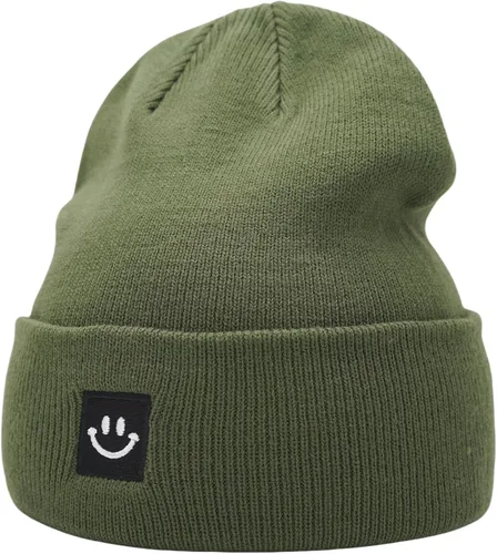 Vista 30 de 55cube Gorros de invierno unisex cálidos de punto grueso con puños Apricot Crush