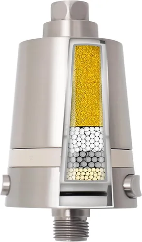 SANYCASA Filtro de ducha de agua dura, elimina el cloro, los metales pesados y las incrustaciones, tecnología KDF para una piel y cabello más Níquel