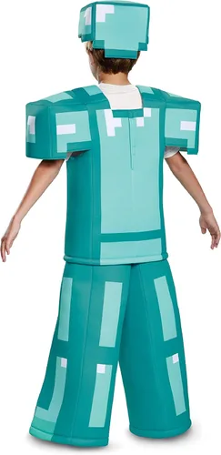 Vista 2 de Disguise Disfraz de armadura de Minecraft, disfraz oficial de Minecraft para niños