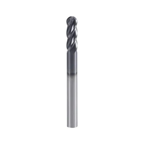 Vista 14 de Fresa de punta de bola ISB, diámetro de 1/16", diámetro de vástago de 1/8", brocas de carburo de grano micro de 4 canales para fresadora CNC