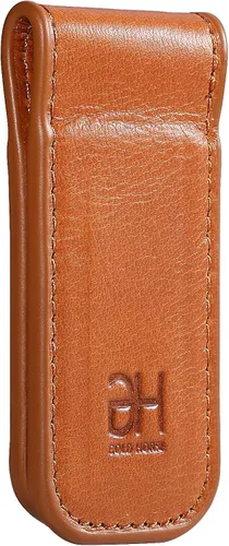 Vista 2 de GH GOLD HORSE Soporte magnético delgado para tarjetas de visita de cuero genuino para hombres
