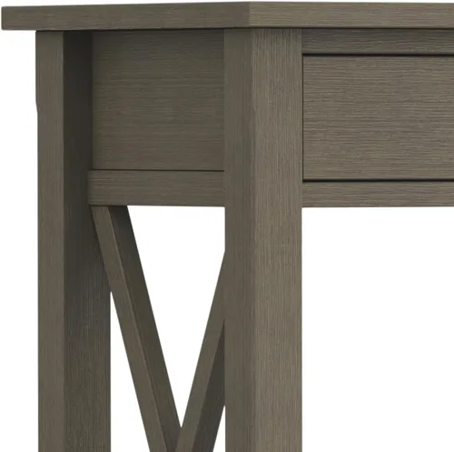 Vista 42 de Simpli Home Kitchener mesa de centro, color nogal oscuro, Pino, Distressed Grey
