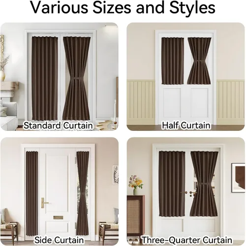 Vista 34 de Vatge - Cortinas laterales para ventana de puerta, cortinas para luz lateral de puerta frontal, 1 panel, 12 (ancho) x 72 (largo) pulgadas, aguamarina