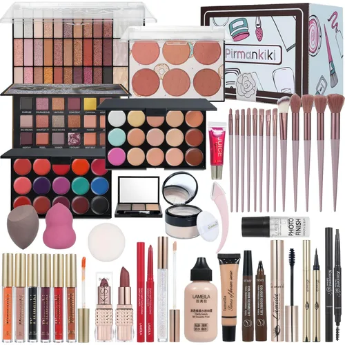 Kit completo de maquillaje todo en uno para mujeres, juego de regalo de maquillaje para niñas y adolescentes, juego de maquillaje de viaje, kit de