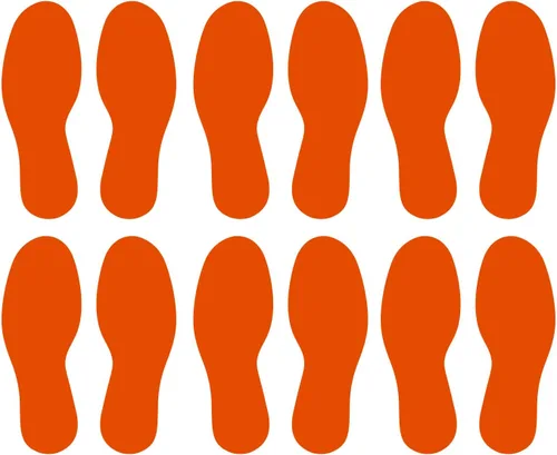 Vista 17 de LiteMark Calcomanías de vinilo para piso, calcomanías de línea para suelo de aula, oficinas, bailes, eventos, marcadores de puntos duraderos con Azul