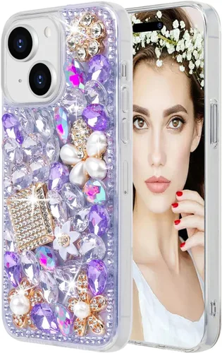 Vista 18 de Losin Compatible con iPhone 13 Funda Bling con Diamantes, Carcasa Brillante con Diamantes de Imitación y Cristales para Mujeres y Niñas, Moda