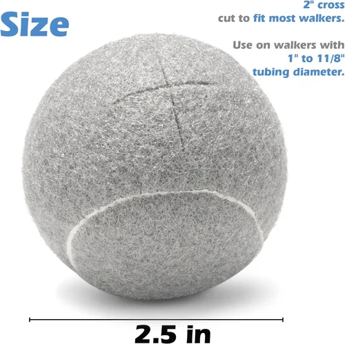 Vista 2 de 4 pelotas Walker Glide Pelotas de tenis precortadas para patas de muebles y protección del suelo, ajuste universal, almohadillas de fieltro