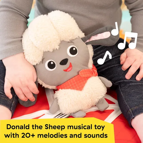 Vista 6 de Ingenuity Baby Einstein Exploradores de Granja Feliz Cosecha Tocar y Sentir Gimnasio de Juego para Bebé y Alfombrilla con 5 Juguetes Removibles, 20+