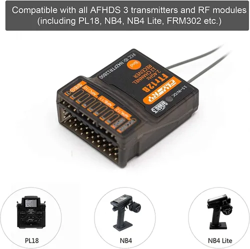Vista 3 de HTLNUZD Flysky Paladin FS-PL18 EV Transmisor de control de radio, 2.4G 18 canales 3.5 pulgadas TFT pantalla táctil para RC FPV barco coche dron