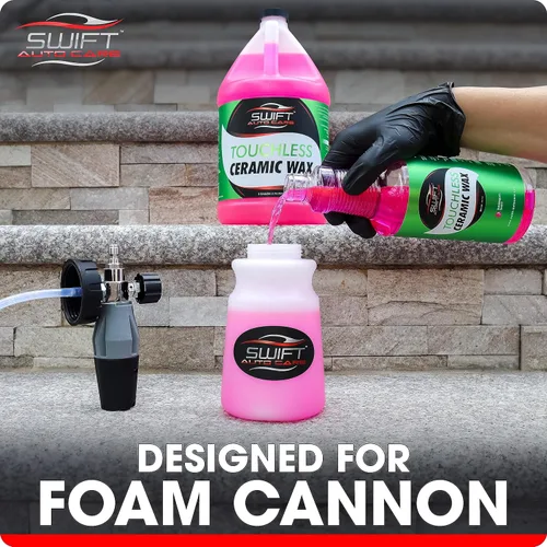 Vista 4 de Swift - Cera Espumable de Cerámica Sin Contacto (32 Oz) – Rocía/Enjuaga para Capa Protectora Hidrofóbica de Alto Brillo Para Cañón de Espuma e