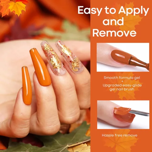 Vista 5 de modelones Kit de esmalte de uñas en gel de 20 colores, conjunto de esmalte en gel de otoño e invierno que se remueve con remojo, kit de esmalte