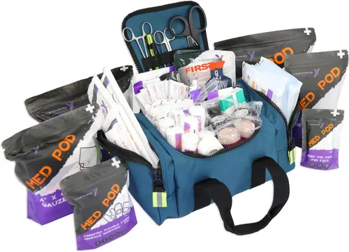 Vista 10 de Lightning X Value Compact Medic First Responder EMS/EMT - Bolsa de trauma con kit de llenado básico A, color negro